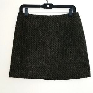 Willi Smith Metallic Thread Wool Blend Mini Skirt